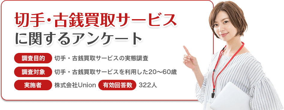 切手・古銭買取サービスに関するアンケート